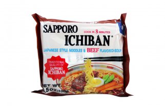 Soupe Sapporo Ichiban aux nouilles et au boeuf 100g