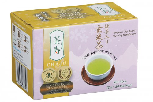 Thé genmaicha Chaju japonais - 20 sachets savoureux Thé genmaicha Chaju japonais - 20 sachets savoureux