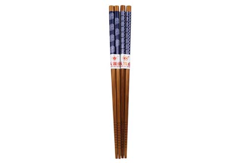 Lot de 2 paires de baguettes bleues motifs traditionnels