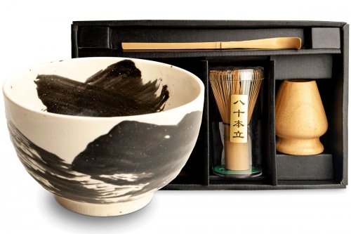 Ensemble pour th&eacute; matcha Shiro kuro 4 pi&egrave;ces