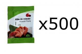 Lot de 500 dosettes 2.5g de pâte de wasabi