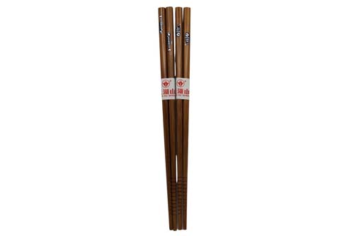 Ensemble de 2 paires de baguettes bois motifs poissons