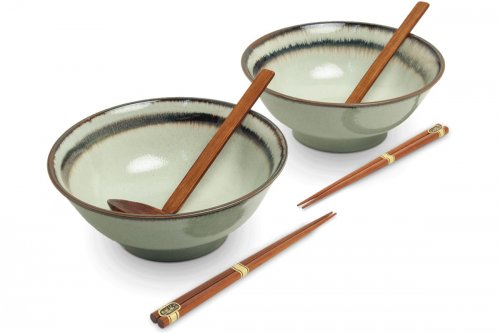 Ensemble d&eacute;gustation &agrave; ramen pour deux personnes Wasabi - 6 pi&egrave;ces