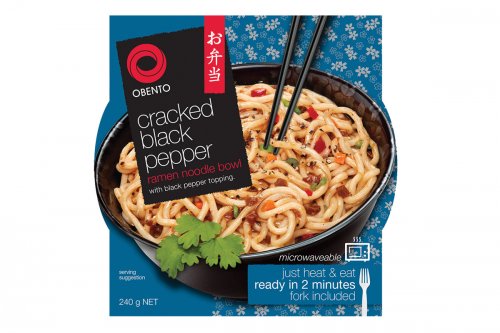 Nouilles Obento ramen soja & poivre noir - Paquet de 240g Nouilles Obento ramen soja & poivre noir - Paquet de 240g